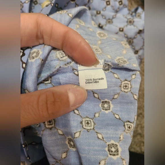 Emanuel Berg Preppy Old Money Printed Vintage Vibe Retro Button Down Shirt - Picture 4 of 4